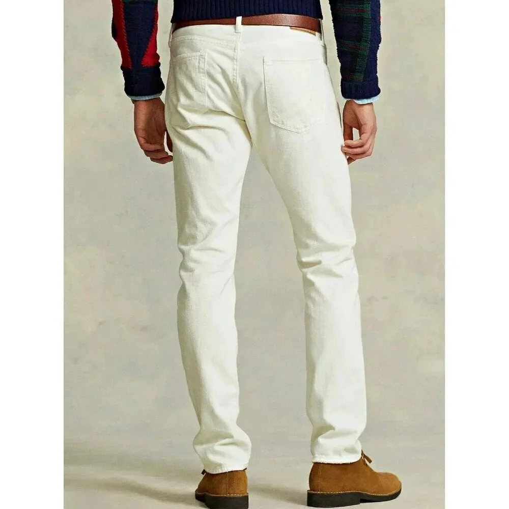 Polo Ralph Lauren Men's Sullivan Slim Distressed Jean White Size 36 (MSRP $198)